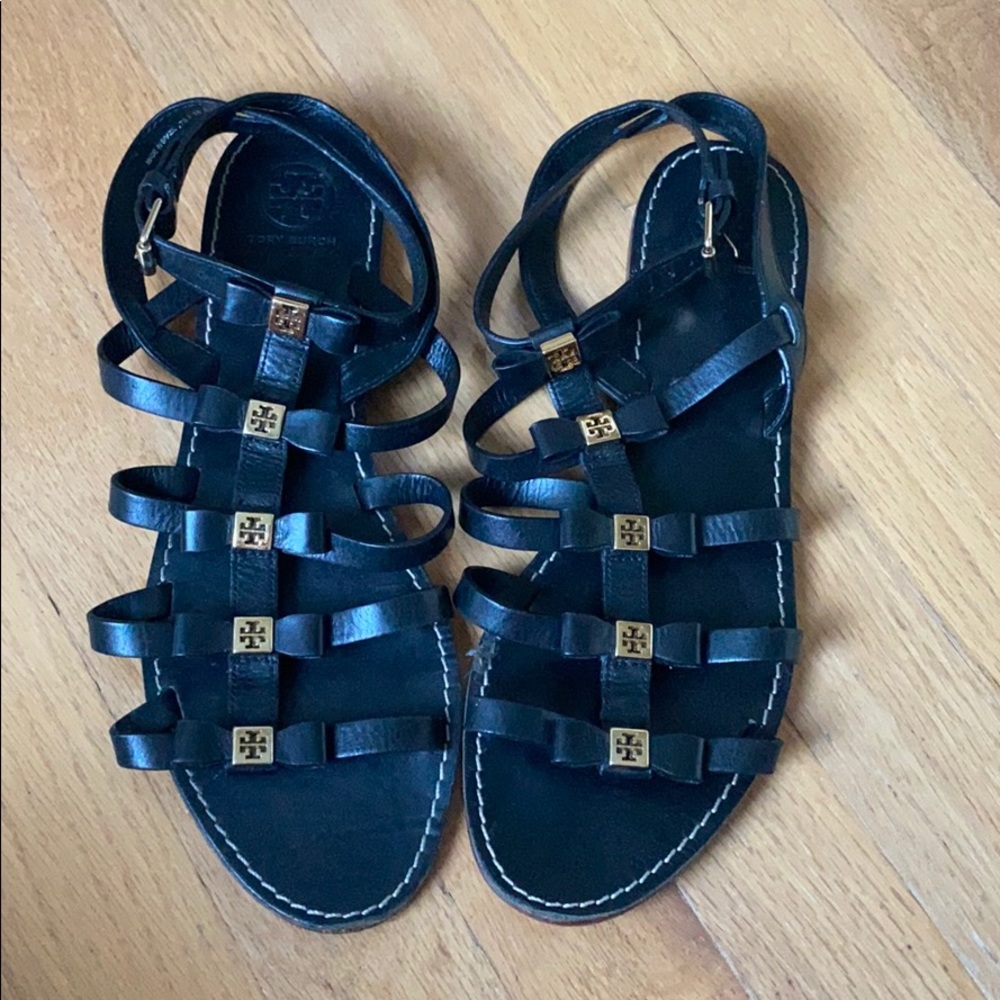 Tory Burch Black Kira Gladiator Sandals